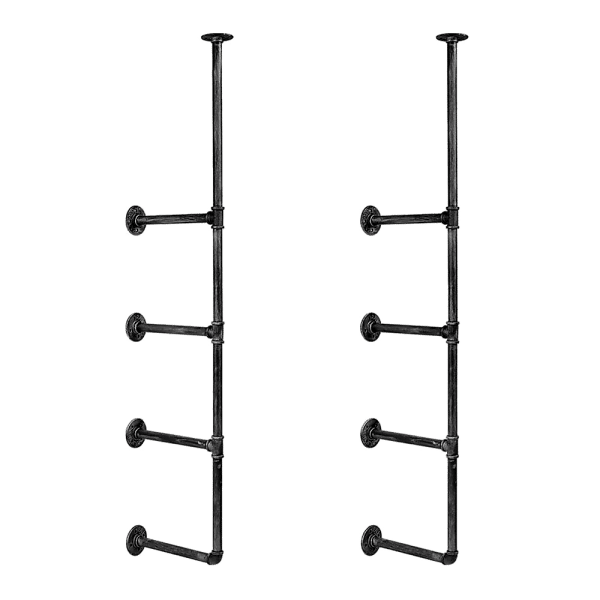 Wall Shelves Display Bookshelf Industrial DIY Pipe Shelf Rustic Brackets