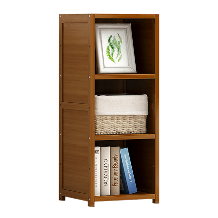 Bamboo Adjustable Shelf Bookcase Display Storage Rack Stand Livingroom Bedroom