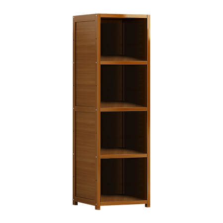 Bamboo Shelf Bookcase Display Storage Rack Stand Livingroom Bedroom