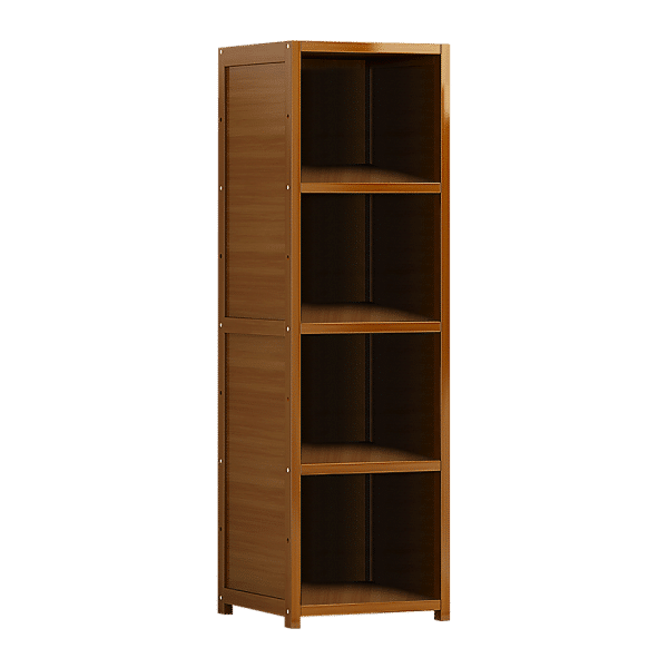 Bamboo Shelf Bookcase Display Storage Rack Stand Livingroom Bedroom