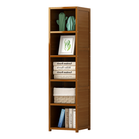 Bamboo Shelf Bookcase Display Storage Rack Stand Livingroom Bedroom