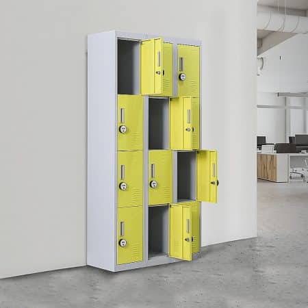 12-Door Locker for Office Gym Shed School Home Storage - 4-Digit Combination Lock - Image 2