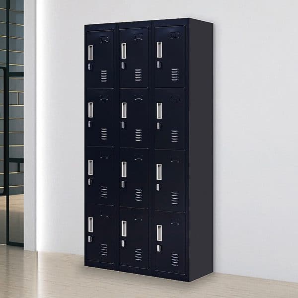 12-Door Locker for Office Gym Shed School Home Storage - Padlock-operated - Image 2