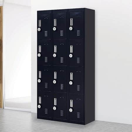 12-Door Locker for Office Gym Shed School Home Storage - 4-Digit Combination Lock - Image 2