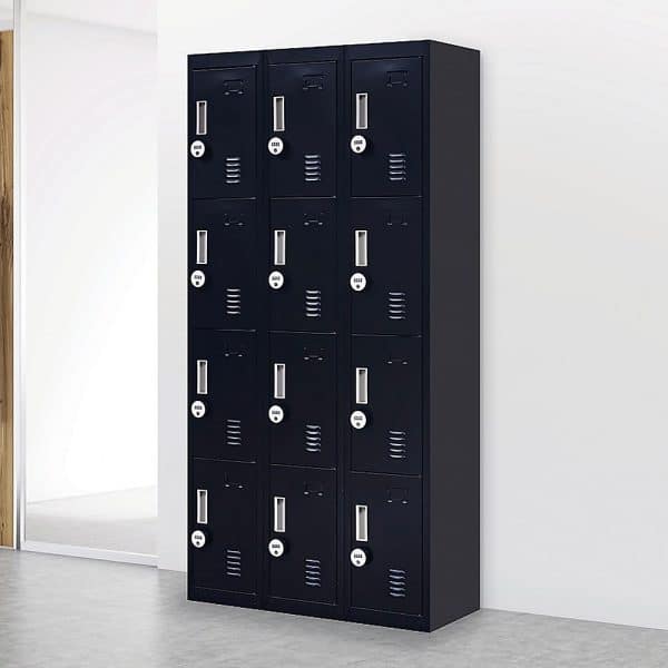 12-Door Locker for Office Gym Shed School Home Storage - 4-Digit Combination Lock - Image 2