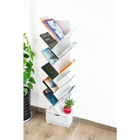 Tree Bookshelf Bookcase Book Organizer 12-Tier Multipurpose Shelf Display Racks - Image 2