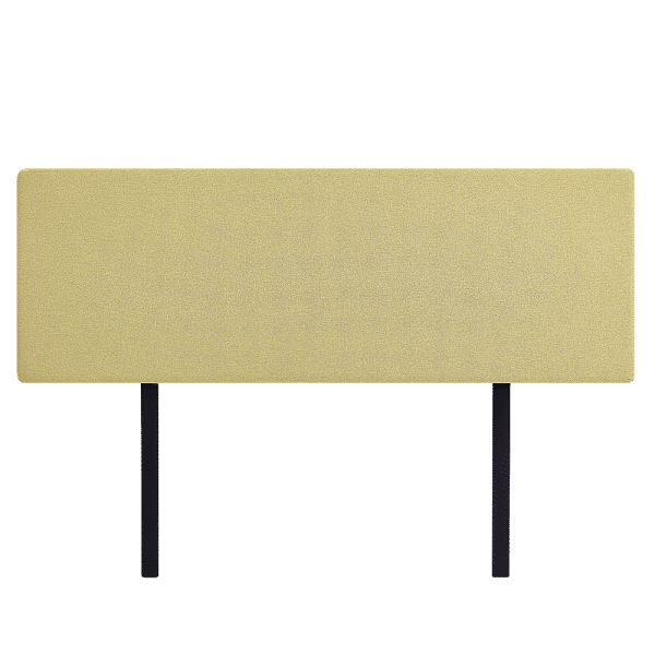 Linen Fabric King Bed Deluxe Headboard Bedhead - Sulfur Yellow