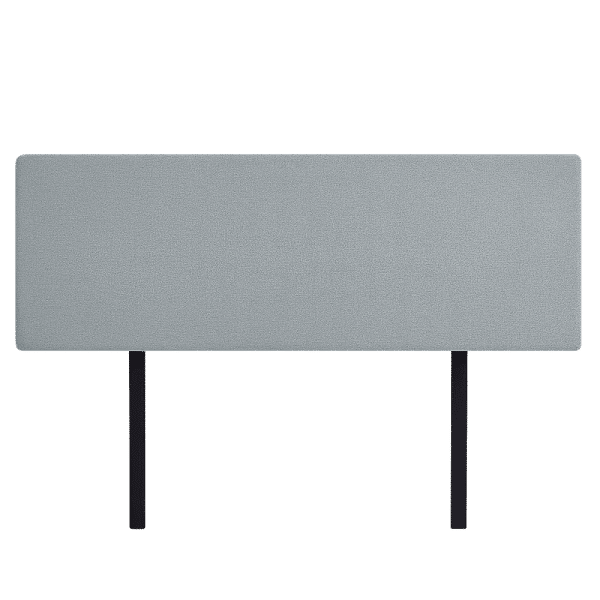 Linen Fabric King Bed Deluxe Headboard Bedhead - Stone Grey