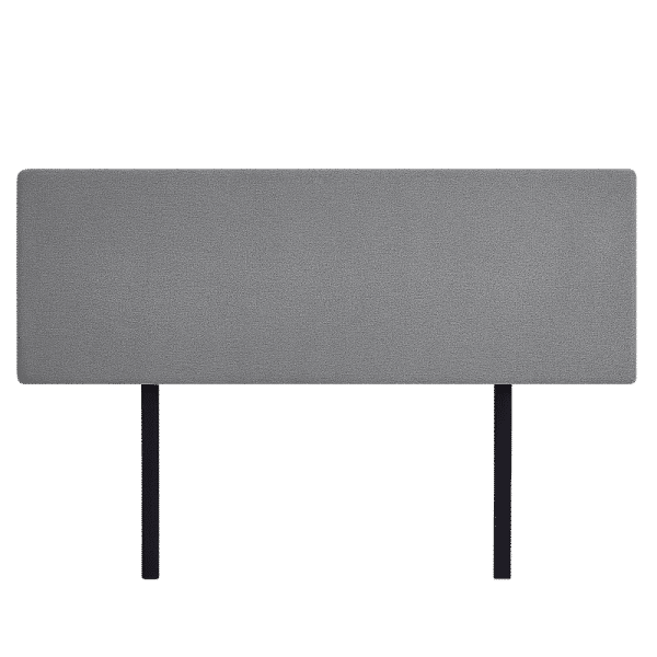 Linen Fabric King Bed Deluxe Headboard Bedhead - Night Ash