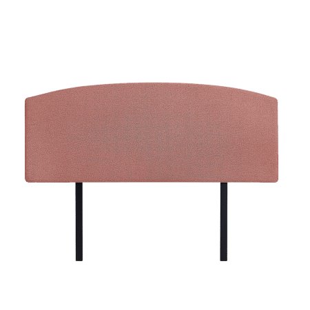 Linen Fabric Double Bed Curved Headboard Bedhead - Pearl Copper Brown