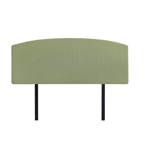 Linen Fabric Double Bed Curved Headboard Bedhead - Olive Green