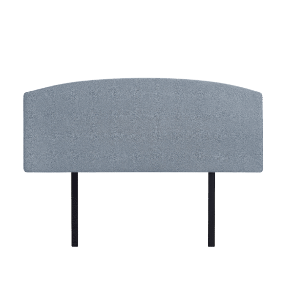 Linen Fabric Double Bed Curved Headboard Bedhead - Berlin Blue