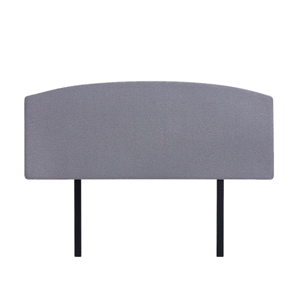 Linen Fabric Queen Bed Curved Headboard Bedhead - Slate Ash