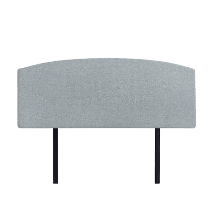 Linen Fabric Queen Bed Curved Headboard Bedhead - Stone Grey