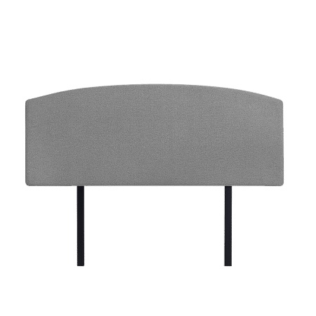 Linen Fabric Queen Bed Curved Headboard Bedhead - Night Ash