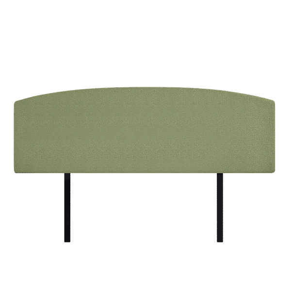 Linen Fabric King Bed Curved Headboard Bedhead - Olive Green
