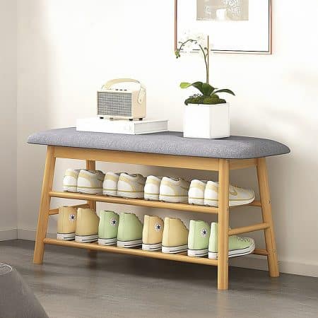 Shoe Stool Storage Rack Cabinet Multifunctional Space Saving - Image 2