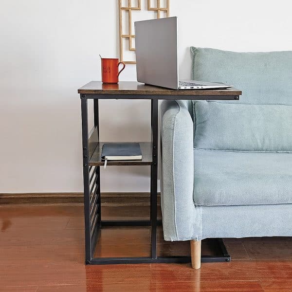 Sofa Side End Table Wooden Shelf Couch Living Nightstand - Image 2