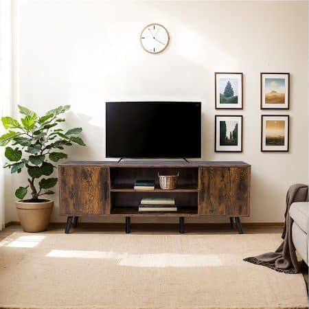 Modern TV Cabinet Entertainment Unit Stand Storage - Image 2