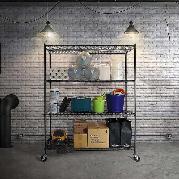 Modular Wire Storage Shelf 1500 x 600 x 1800mm Steel Shelving - Image 2
