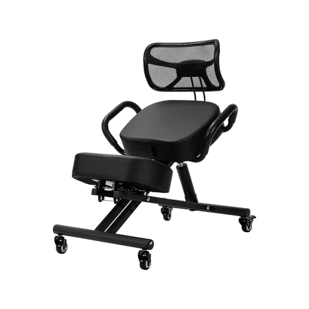 Ergonomic Kneeling Posture Chair with Backrest Adjustable Height and Casters