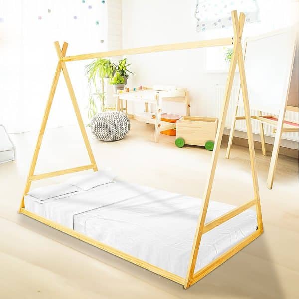Kids Tent Montessori Toddler Floor Bed Wooden Bedframe - Image 2