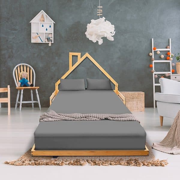 Pine Wood Floor Bed House Frame for Kids and Toddlers - Image 2