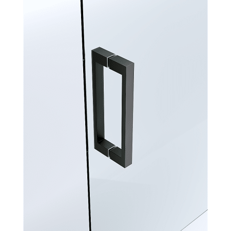 Adjustable 1100x1000mm Double Sliding Door Glass Shower Screen in Black - Image 2