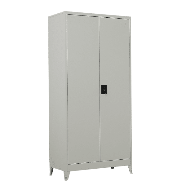 Two-Door Metal Cabinet Shelf Storage for Home Office Gym