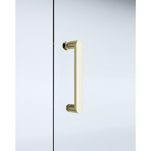 Adjustable 1200x900mm Double Sliding Door Glass Shower Screen in Gold - Image 2