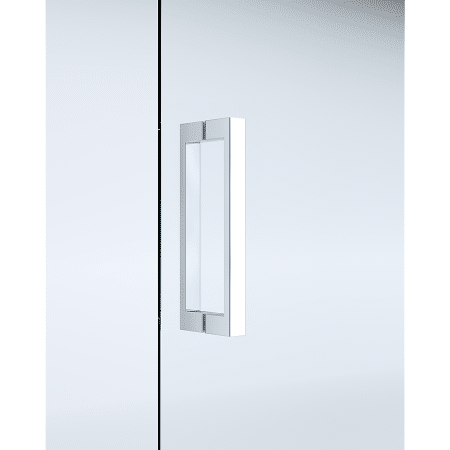 Adjustable 1500x800mm Single Door Corner Sliding Glass Shower Screen in Chrome - Image 2