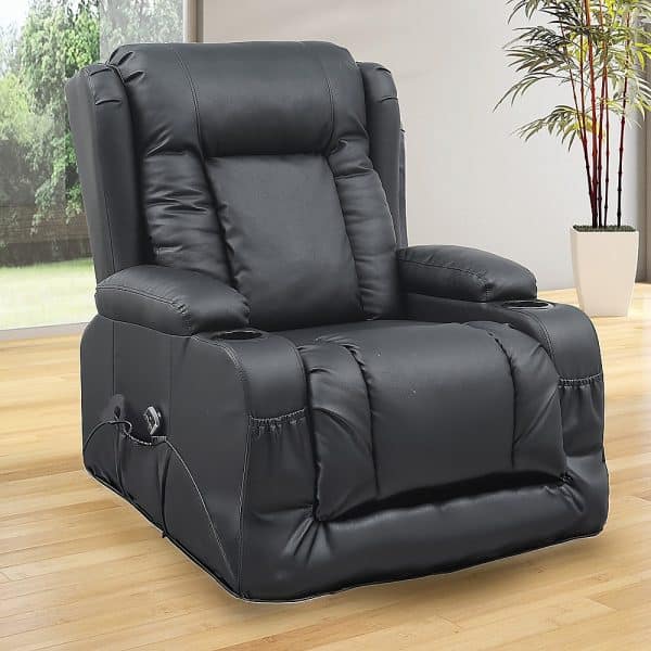 Lift Heated Leather Recliner Electric Massage Chair with USB port - Image 2