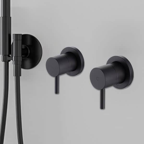 Bathroom Shower Bath Hot and Cold Mixer WATERMARK Certified in Black - Image 2