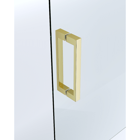 Adjustable 1200x1000mm Double Sliding Door Glass Shower Screen in Gold - Image 2