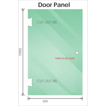 100x120cm Double Door Corner Shower Screen with Black Brackets and SS Hinges, Square knob Handle