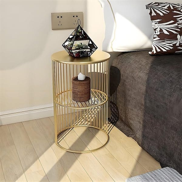 Round Side Table Bedside Bedroom Lounge Furniture - Image 2