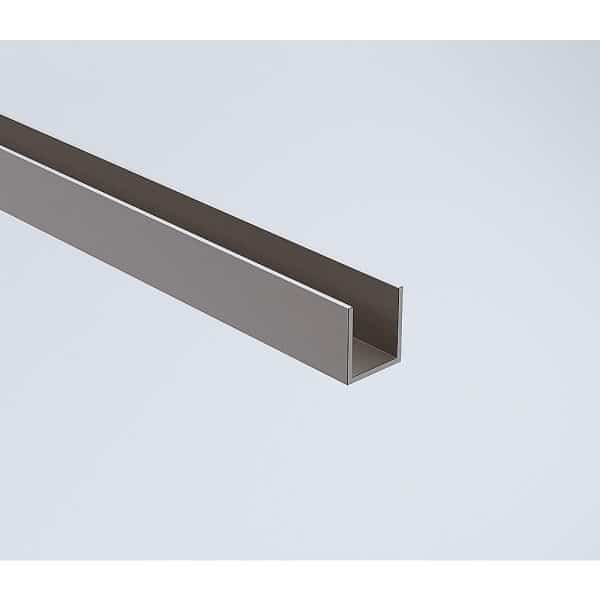 Glass Shower Screen 120cm Floor Channel in Gunmetal - Image 2