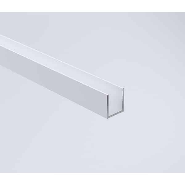 Glass Shower Screen 120cm Floor Channel in White - Image 2