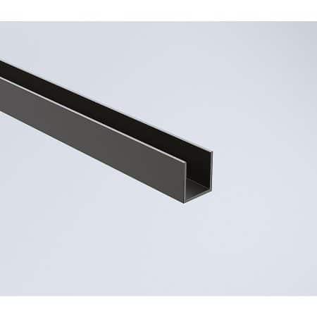 Glass Shower Screen 210cm Wall Channel in Black - Image 2