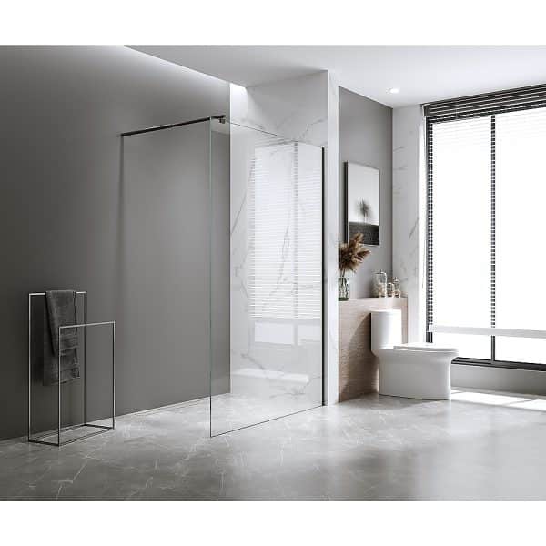 Glass Shower Screen Round Stabilising Pole in Chrome - Image 2