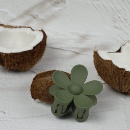 Claw Clip - Flower - Khaki