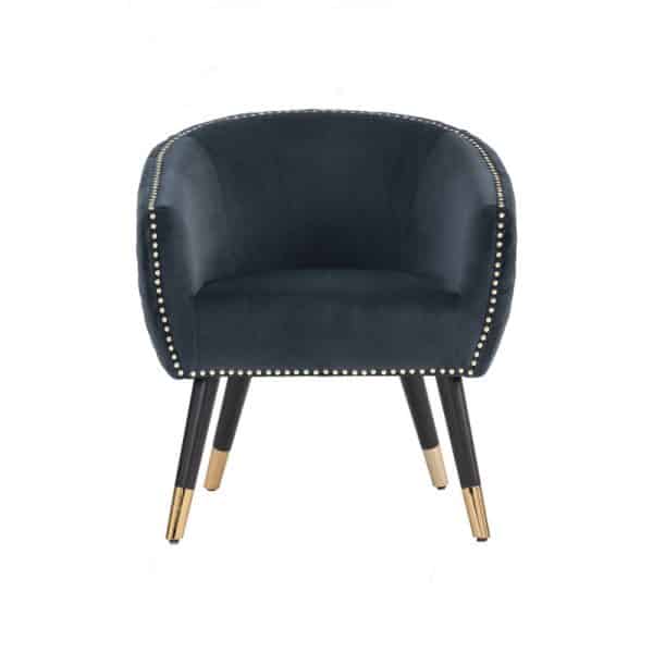 Deniz Lounge Chair Tub Chair Accent Armchair - Blue - Image 2