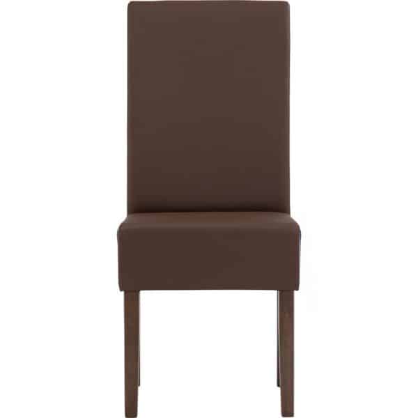 Mesi Dining Chair x2  - Cocoa Legs Mocha Colour Vinyl Upholstery - Image 2