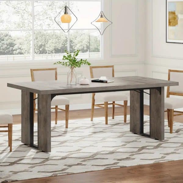 NNETMLT Rustic  Rectangular Dining Table - Image 2