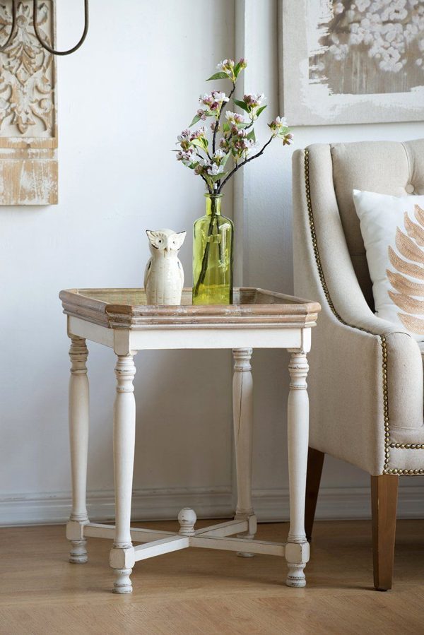 SHABBY SQUARE SIDE TABLE - Image 2