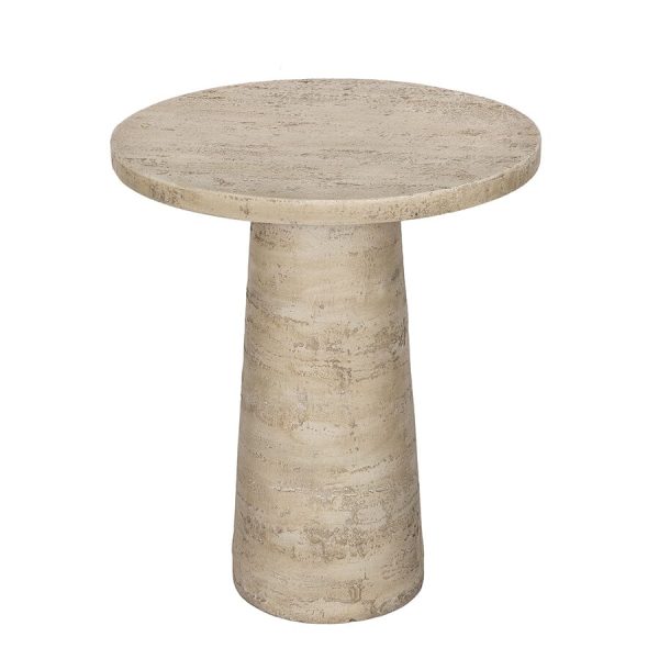 LOGAN CEMENT ROUND SIDE TABLE - Image 2