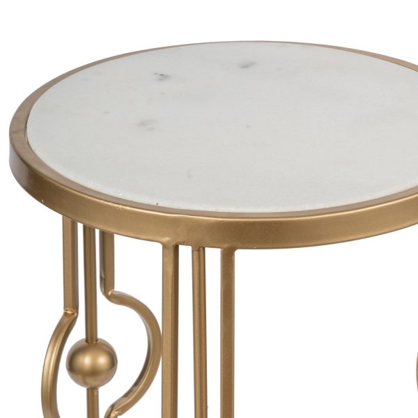 MARBLE ART DECO SIDE TABLE - Image 2