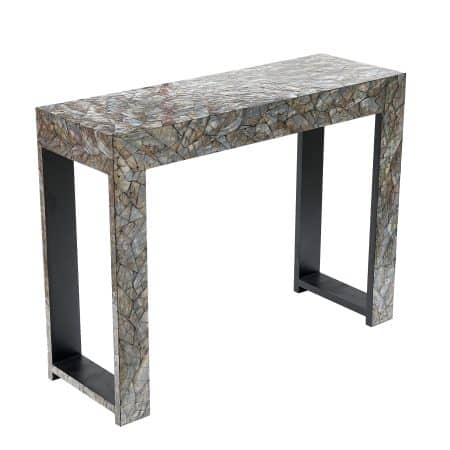 STONE HEDGE MOTHER OF PEARL HAND MADE CONSOLE TABLE