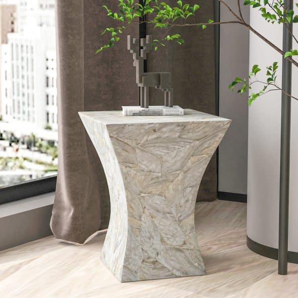 GLEESON MOTHER OF PEARL HAND MADE SIDE TABLE - Image 2