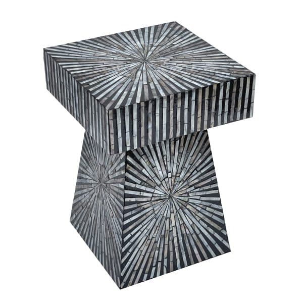 PYRAMID MOTHER OF PEARL HAND MADE SIDE TABLE - Image 2